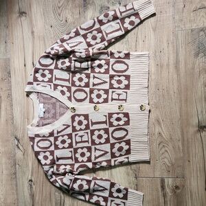 No Comment Ny La | Chic Love and Floral Pattern Cardigan